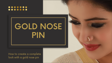 gold nose pin