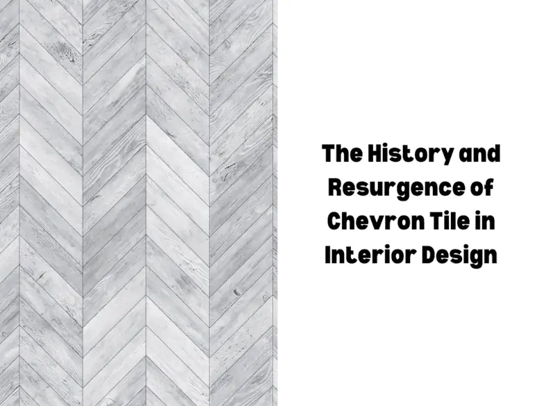The Historical past and Resurgence of Chevron Tile in Inside Design