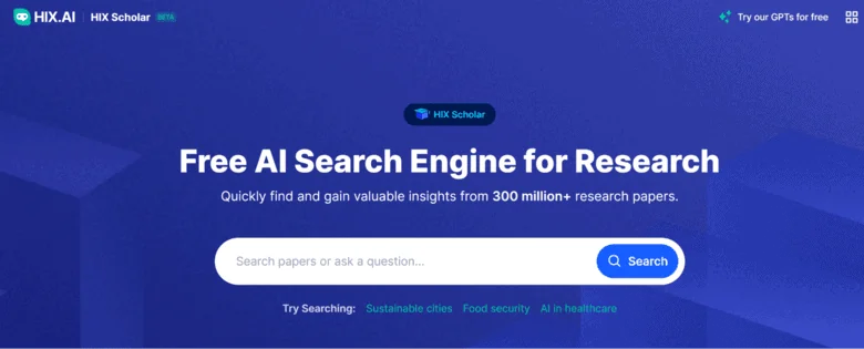 AI Search Engine for Research