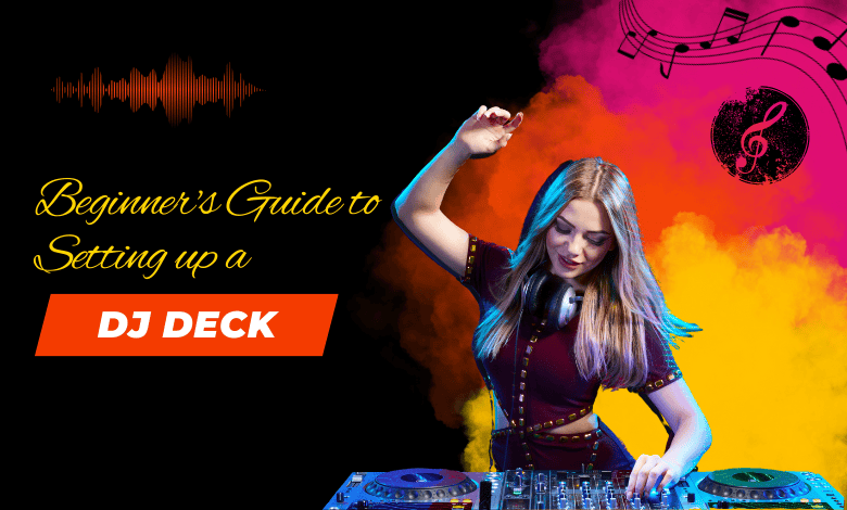 setting up a DJ deck