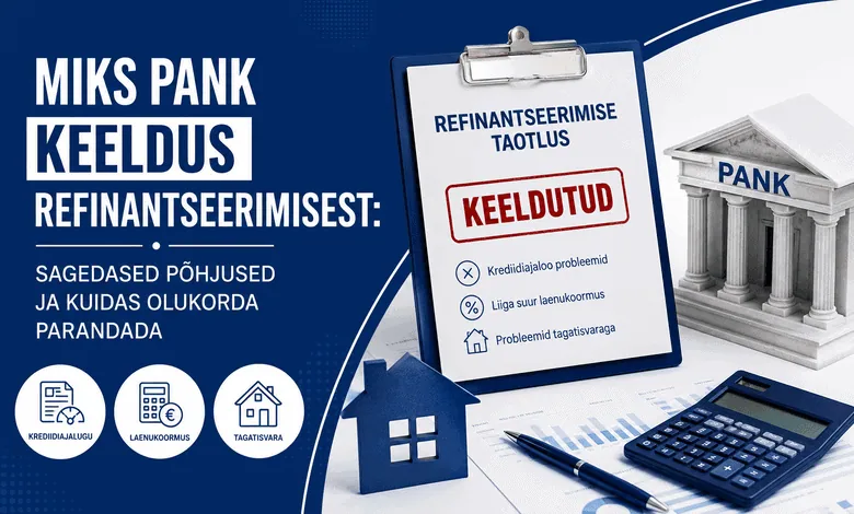 Panga keeldumine refinantseerimisest krediidiajaloo ja laenukoormuse tõttu