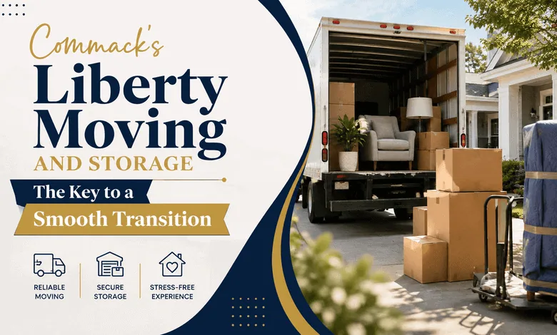 Professional moving truck and packing boxes representing Commack's Liberty Moving and Storage for a smooth and stress-free relocation.